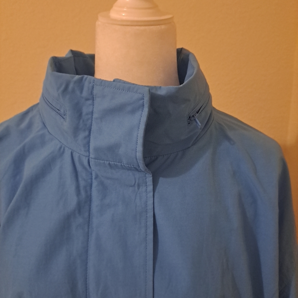 NWT Eileen Fisher Stand Collar Jacket  Sz L Blue Cotton Nylon Blend 2025 Season - Picture 8 of 12